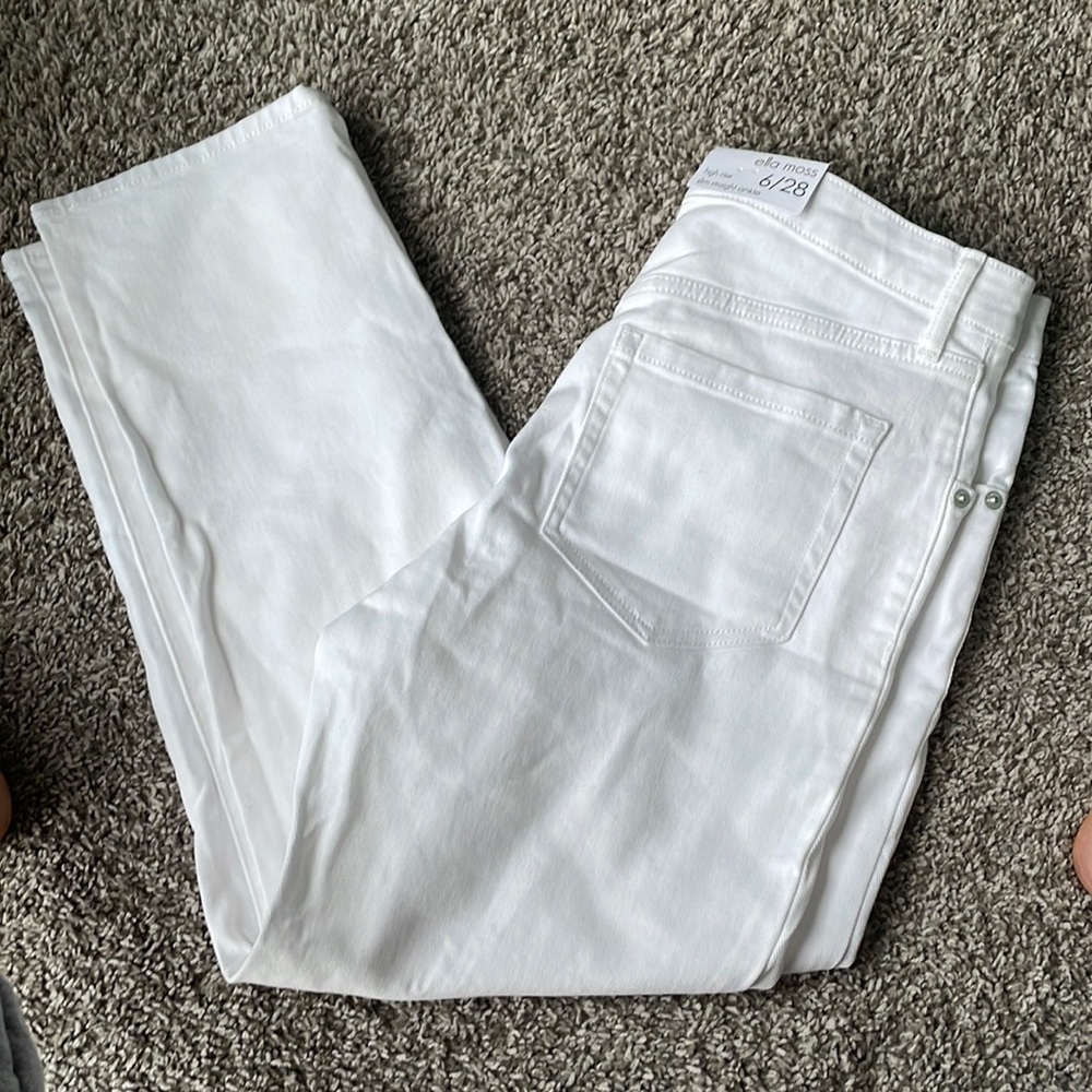 White straight leg jeans/pants. New with tags